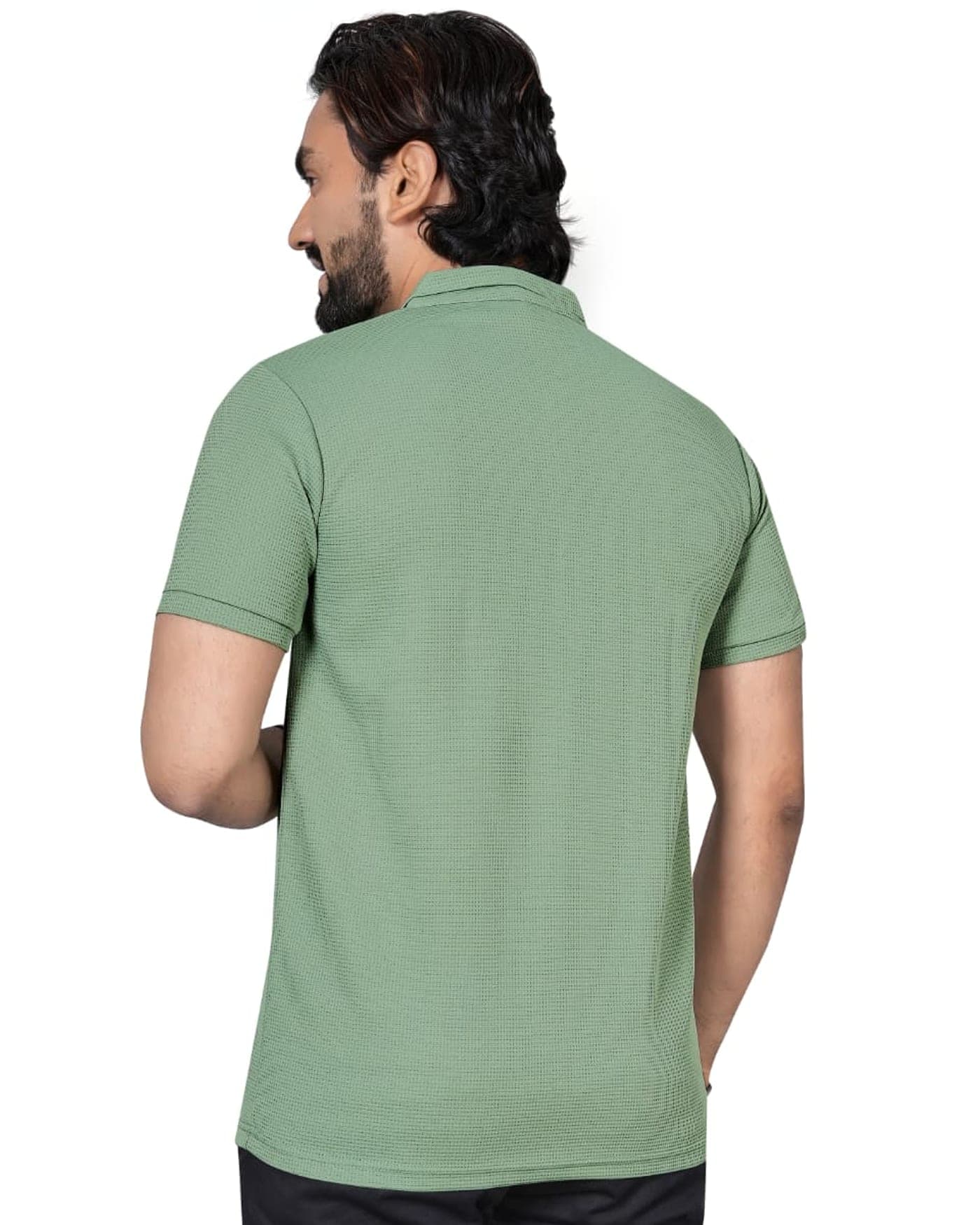 Fern Waffle Zip Polo — photo 6 of 8