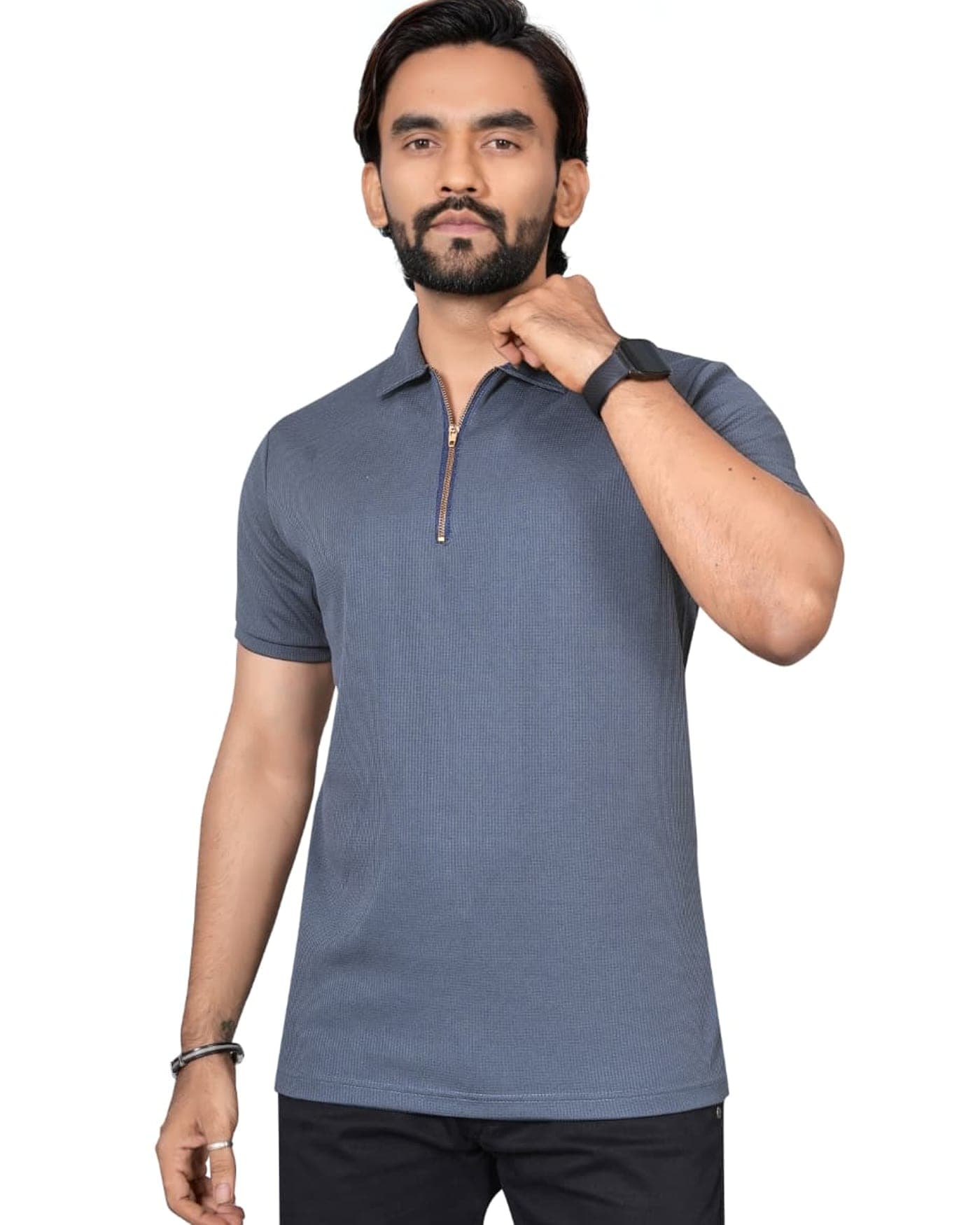 Harbour Waffle Zip Polo — photo 6 of 8