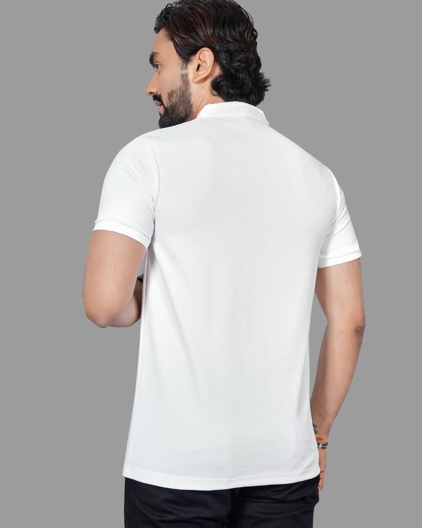 Porcelain Waffle Zip Polo — photo 2 of 8