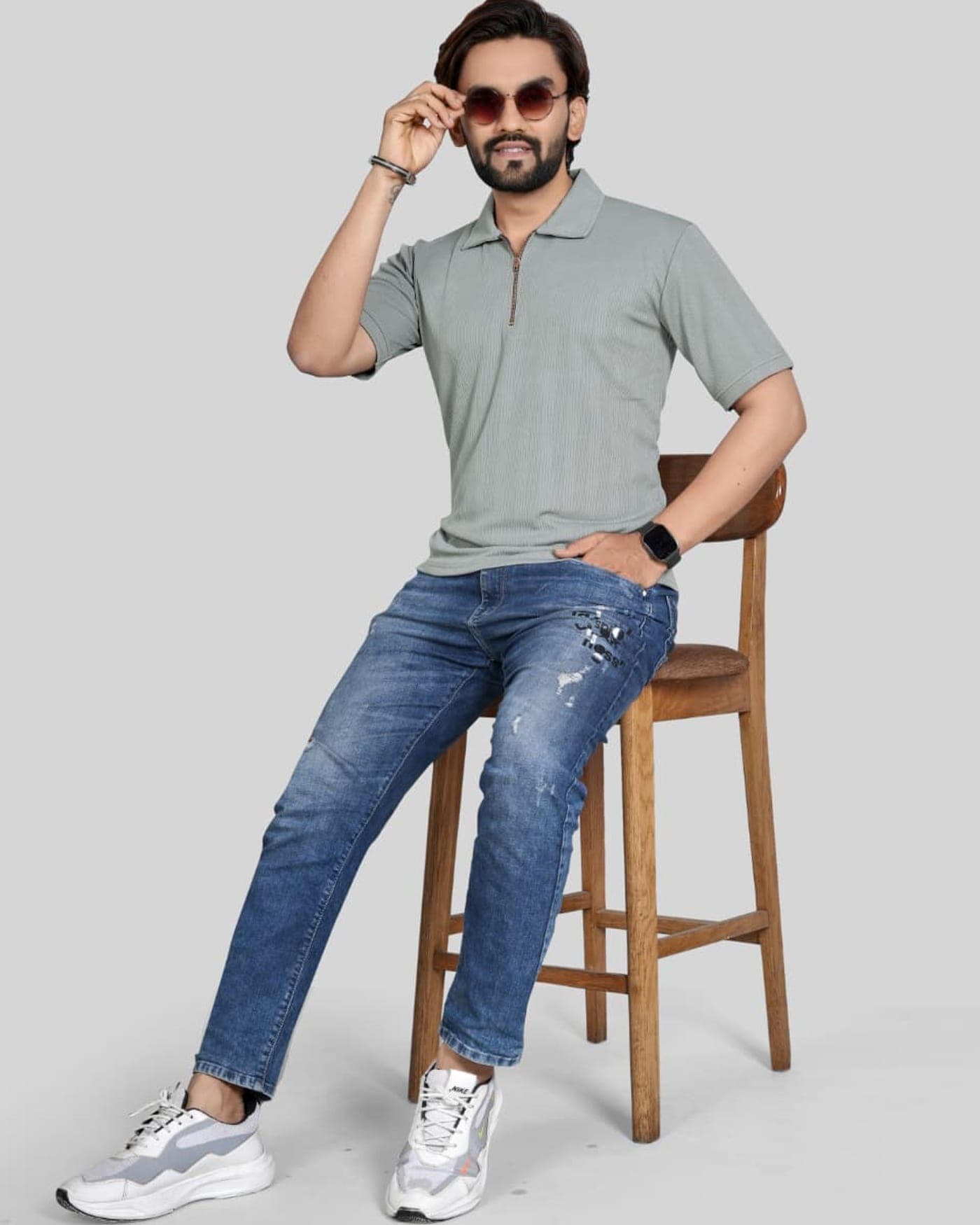 Silver Zip Polo — photo 6 of 6