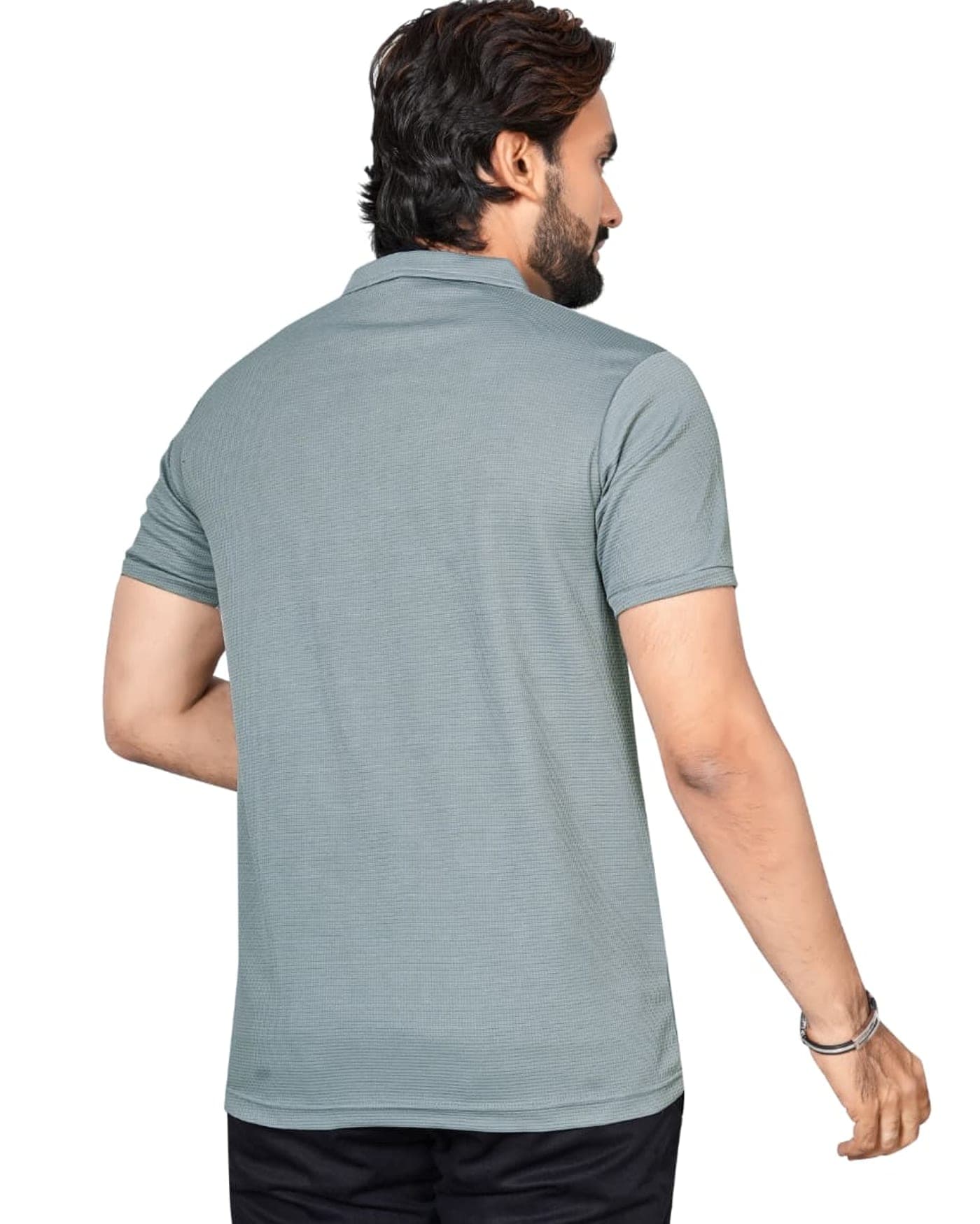 Slate Waffle Zip Polo — photo 6 of 8