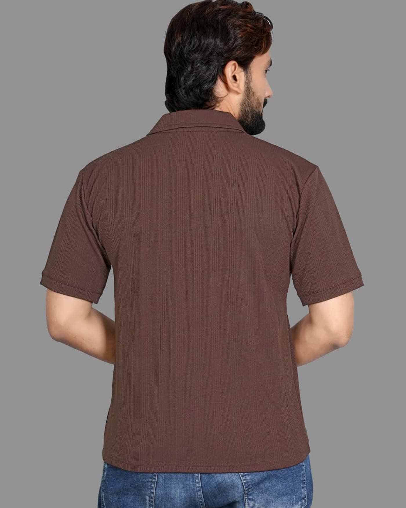 Umber Zip Polo — photo 5 of 6